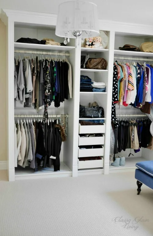 Our DIY Dressing Room Hacked IKEA PAX Wardrobe Classy Glam Living